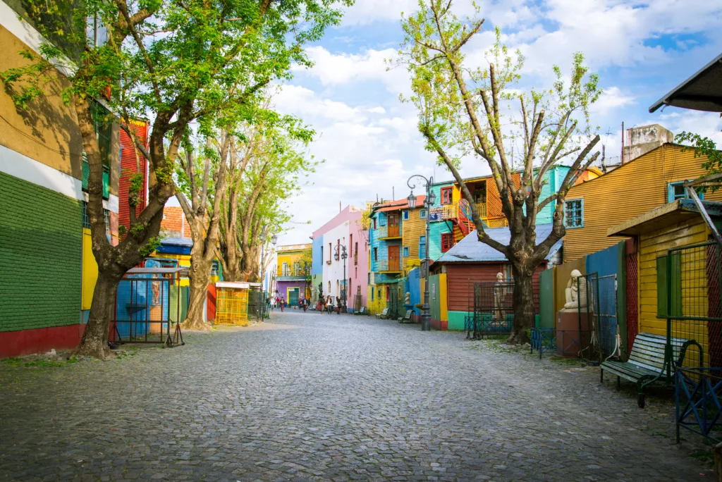 Buenos Aires: "Caminito" street and his famous painted houses in the neighborhood of La Boca.