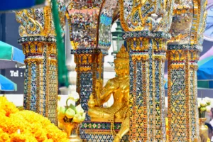 Thao Maha Phrom Statue at the Erawan Shrine in Bangkok, Thailand