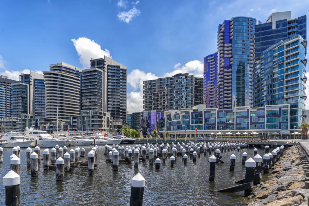 Docklands in the city of Melbourne