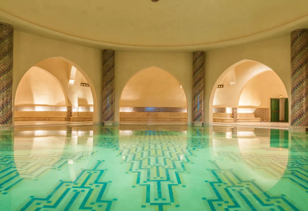 Interior of a traditional moroccan bath - hammam