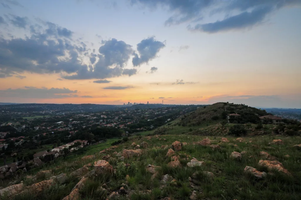 Johannesburg Skyline Melville Koppies