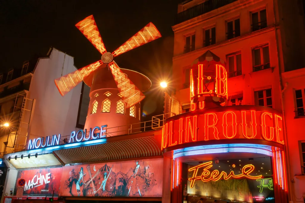 Moulin Rouge Paris at night