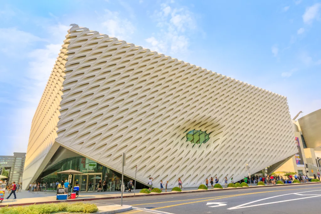 The Broad, the contemporary art museum on the Grand Avenue in Downtown Los Angeles. 